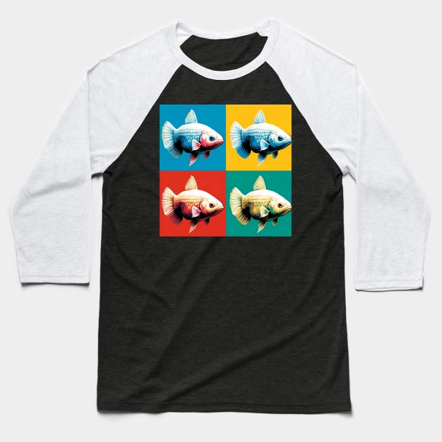 Albino Corydoras - Cool Tropical Fish Baseball T-Shirt by PawPopArt